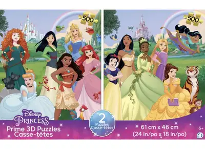 Disney Princess Prime 3D TWIN PACK 500pc Puzzle, View more