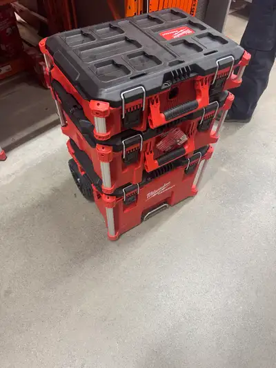 Milwaukee PACKOUT 3-Piece Rolling Tool Box Set - Like New, View more