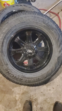 Rims with winter studded tires