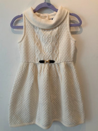 Girls Janie and Jack Ivory knit sweater dress - Size 4