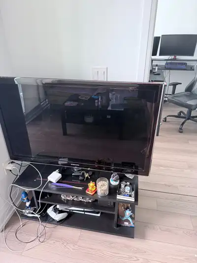 46 in TV for sale with free TV stand. Works perfectly fine. U can test it out and good resolution. P...