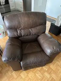 Leather lounge and recliner