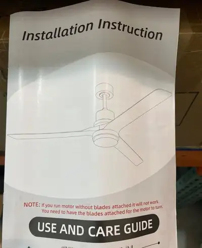 Ceiling Fans with Lights - Outdoor Ceiling Fan  3 Blades WHITE, View more