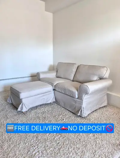 FREE DELIVERY Ikea Uppland 2 Seater/Loveseat Sofa w Ottoman, View more