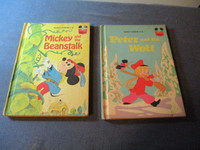PETER AND THE WOLF-MICKEY AND THE BEANSTALK-1970S DISNEY BOOKS
