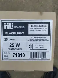 Blacklight Bulbs - 25 W (F25T8 BL) Brand New!