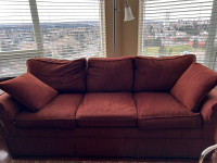 Three seater chesterfield excellent condition.