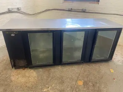 True TBB-4G-HC-LD 90" Glass 3-Door Back Bar Refrigerator, View more