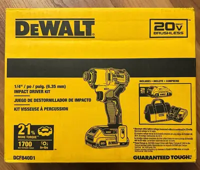 Dewalt 20v Max Brushless 1/4 Inch Impact Driver Kit, View more