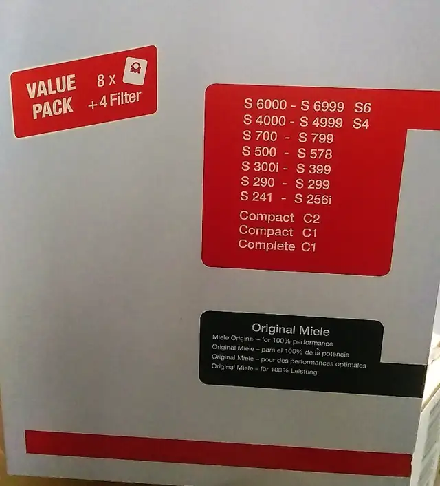 Miele AirClean FJM (F/J/M) Vacuum filter bag (2 bags left) in Other in Markham / York Region - Image 3