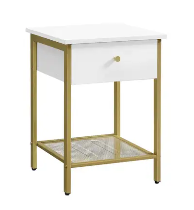 VASAGLE End Table with Drawer, LET512A10, View more