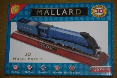 3D build It Puzzle of the Mallard Steam Engine, View more