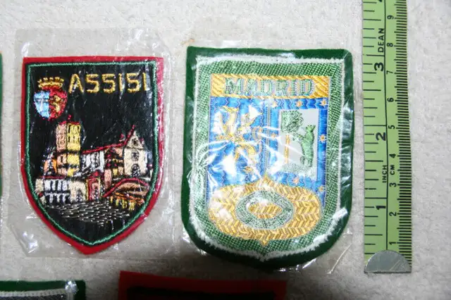 SHANNON BADGES 5 SOUVENIR EMBROIDERED on felt Vintage European63005668525441124