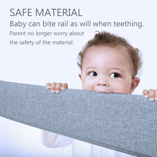 #ROVARD Infants Toddlers Guardrail, (Grey, 70 inch (1 Side) in Bedding in City of Toronto - Image 3