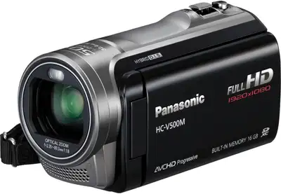 Panasonic HC-V500M Full HD SD Camcorder - Black - with extras, View more