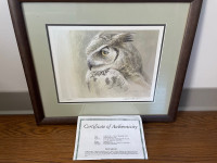Framed Robert Bateman Owl Print
