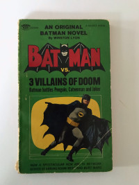 Batman vs 3 Villains of Doom paperback novel
