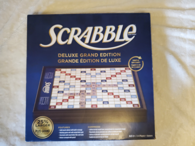 Scrabble Deluxe Edition Rotating Wooden Cabinet WS Game Company, View more