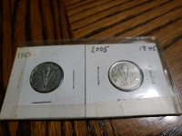 Canadian 1945 V 5 cents
