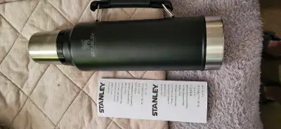 Brand new never used black Stanley Thermos.