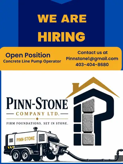 Concrete Line Pump Operator Needed, View more