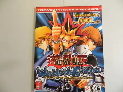 YU GI OH WORLDWIDE EDITION STRATEGY GUIDE FOR STAIRWAY TO THE DESTINED DUEL BY PRIMA. BOOK IS DATED...
