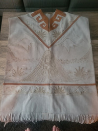 1970's Mexican Cowhide Poncho
