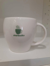 STARBUCKS Batista White and Green mugs