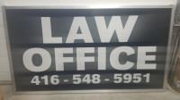 Vintage Law Office Sign - 58"X 32.5"