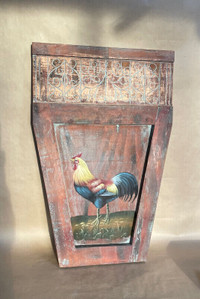 Vintage Painted Rooster Wall Hanging