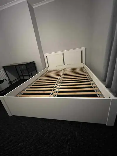 White double bed frame, View more