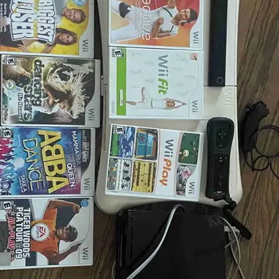 Wii system and wii fit bundle , View more