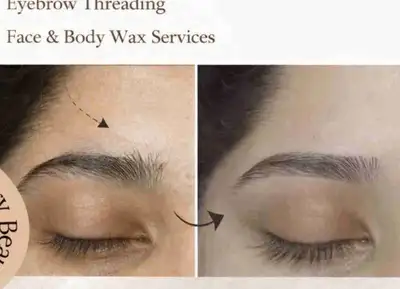 Eyebrows thread waxing, View more