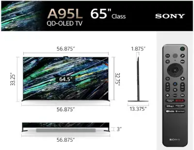 NEW Sony A95L 65” 4K QD-OLED HDR TV, View more