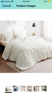 Bedsure comforter set queen size 7 pieces 