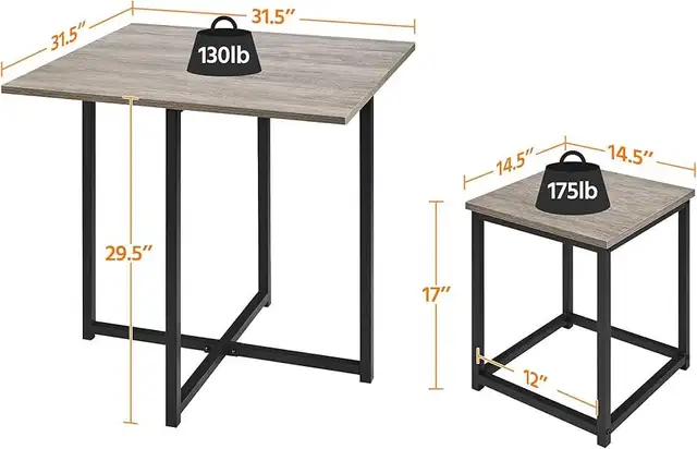 5pc Dining Table Set - Industrial Kitchen Table & Chairs Set in Dining Tables & Sets in Markham / York Region - Image 8
