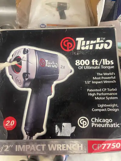 Used works good. CHICAGO PNEUMATIC CP7750-1/2" DRIVE AIR IMPACT WRENCH 800 FT-LBS Made in USA 1/2 im...