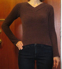 Two Very Soft V Neck Long Sleeve Sweaters. Both for $12.