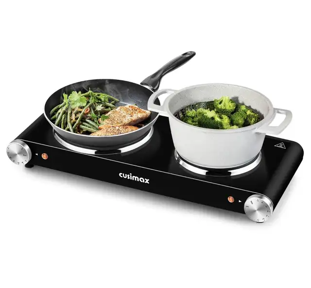 1800W Stainless Steel Electric Hot Plate Double Burner  in Stoves, Ovens & Ranges in Markham / York Region - Image 2