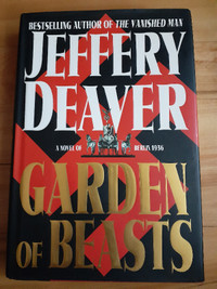 FREE DELIVERY GARDEN OF BEASTS  JEFFERY DEAVER HARD COVER BOOK