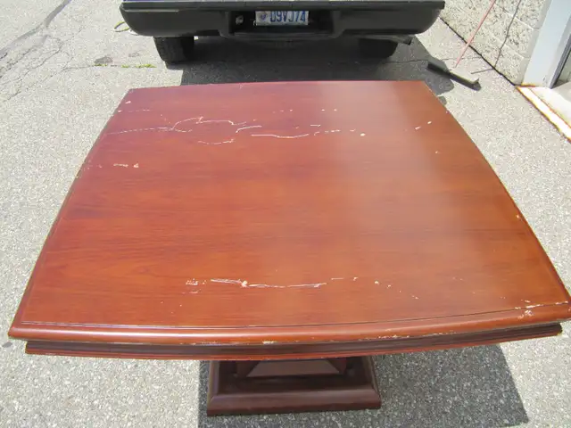 Vintage Solid Wood Bombay Square Dinner Table Circa 1980s-90s in Dining Tables & Sets in Mississauga / Peel Region - Image 8