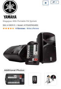 Yamaha Stagpas 400I Bluetooth PA System 
