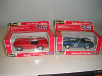 COBRA CARS DIE CAST  (1) RED 427   (1) BLUE 427 RACING