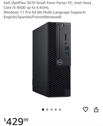 Dell optiplex 3070 i5 9500 , View more