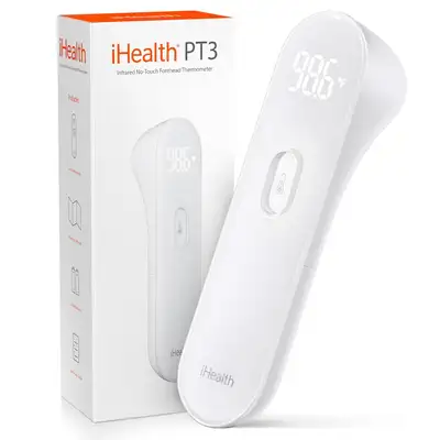 iHEALTH PT3 INFRARED NON-TOUCH FOREHEAD THERMOMETER, View more