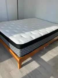 Wood Platform Bed Frame(No Head Board/No mattress) Queen Size