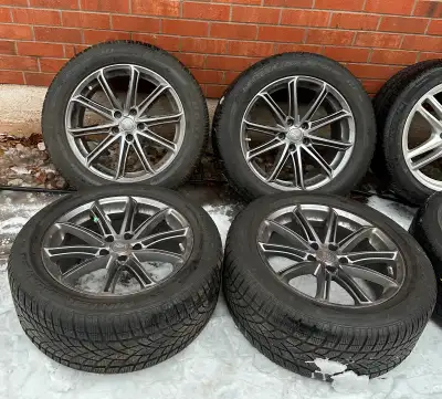 Selling a Set of 19” Tesla Model X Rims on Dunlop Winter Tires. Tires have OK tread left. Should fit...