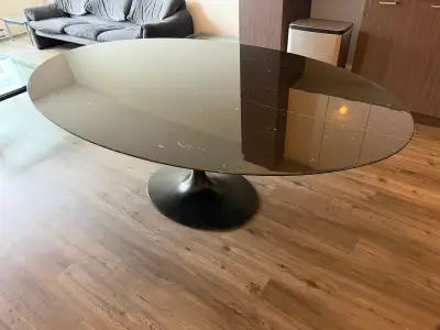 Authentic  78"  marble Knoll Saarinen Dining table , Oval, View more