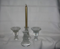 4 glass candle holders or dessert flutes