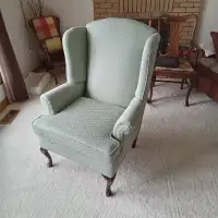 Wing back chair for sale.